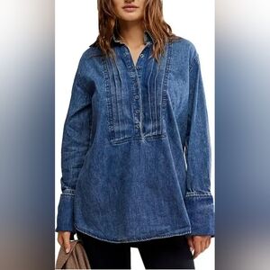 Free People We The Free After Hoirs Denim Shirt